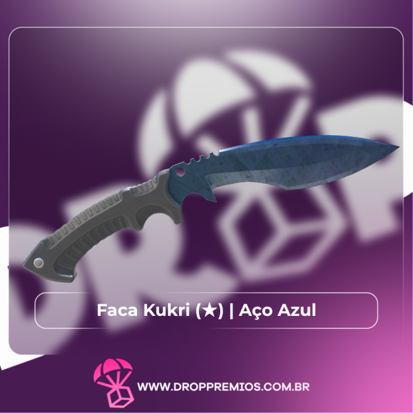 0373 PRÊMIO - Faca Kukri (★) | Aço Azul (Testada em Campo)